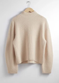 & Other Stories Pullover aus Merinowolle mit Stehkragen