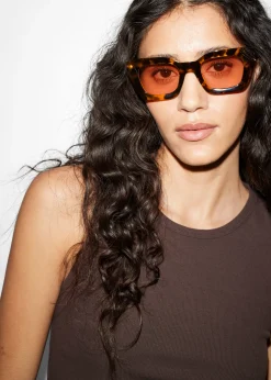& Other Stories Rechteckige Sonnenbrille aus Acetat