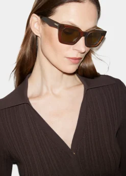 & Other Stories Rechteckige Sonnenbrille aus Acetat