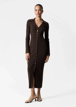 & Other Stories Rippstrick-Maxikleid aus Wolle