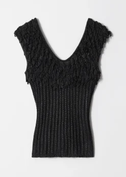 & Other Stories Rippstrickoberteil mit Fransen