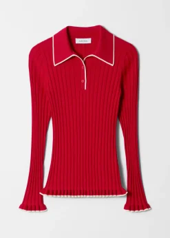& Other Stories Rippstrick-Poloshirt