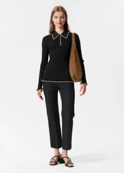 & Other Stories Rippstrick-Poloshirt