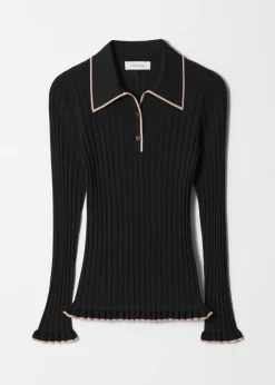 & Other Stories Rippstrick-Poloshirt