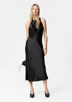 & Other Stories Ärmelloses Midikleid aus Satin