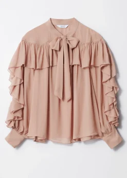 & Other Stories Rüschenbluse mit Schleife