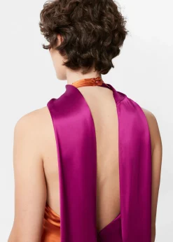 & Other Stories Satin-Maxikleid mit Schal
