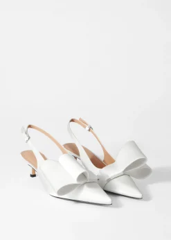 & Other Stories Satin-Pumps mit Schleifenverzierung