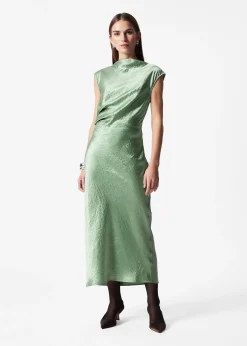 & Other Stories Schräg geschnittenes Midikleid aus Satin