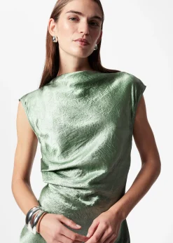 & Other Stories Schräg geschnittenes Midikleid aus Satin