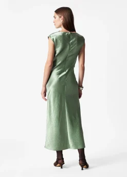 & Other Stories Schräg geschnittenes Midikleid aus Satin