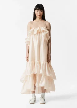 & Other Stories Schulterfreies Maxikleid mit Rüschen