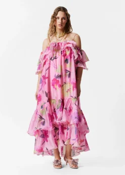 & Other Stories Schulterfreies Maxikleid mit Rüschen