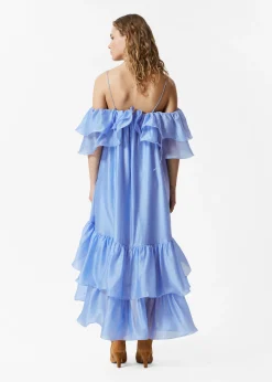 & Other Stories Schulterfreies Maxikleid mit Rüschen