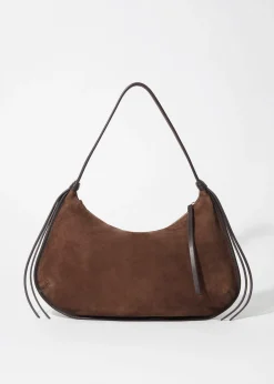 & Other Stories Schultertasche aus Veloursleder mit Fransen