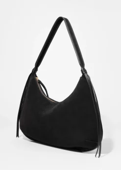 & Other Stories Schultertasche aus Veloursleder mit Fransen