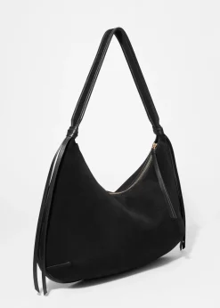 & Other Stories Schultertasche aus Veloursleder mit Fransen