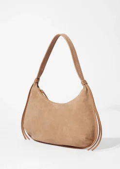 & Other Stories Schultertasche aus Veloursleder mit Fransen