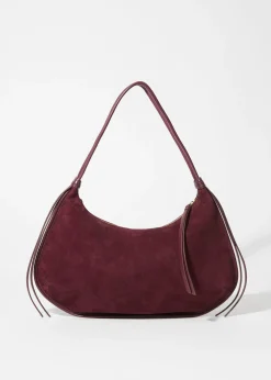 & Other Stories Schultertasche aus Veloursleder mit Fransen