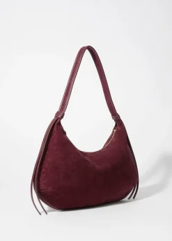& Other Stories Schultertasche aus Veloursleder mit Fransen