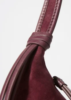 & Other Stories Schultertasche aus Veloursleder mit Fransen