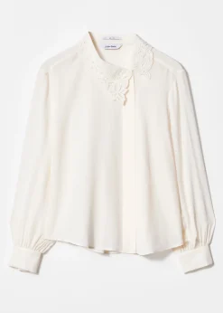 & Other Stories Seidenbluse mit asymmetrischem Kragen