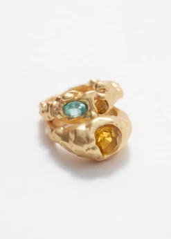 & Other Stories Skulpturierte Ringe im Set mit Schmucksteinen