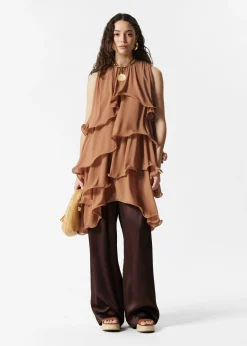 & Other Stories Sleeveless Frill Mini Dress