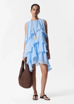 & Other Stories Sleeveless Frill Mini Dress