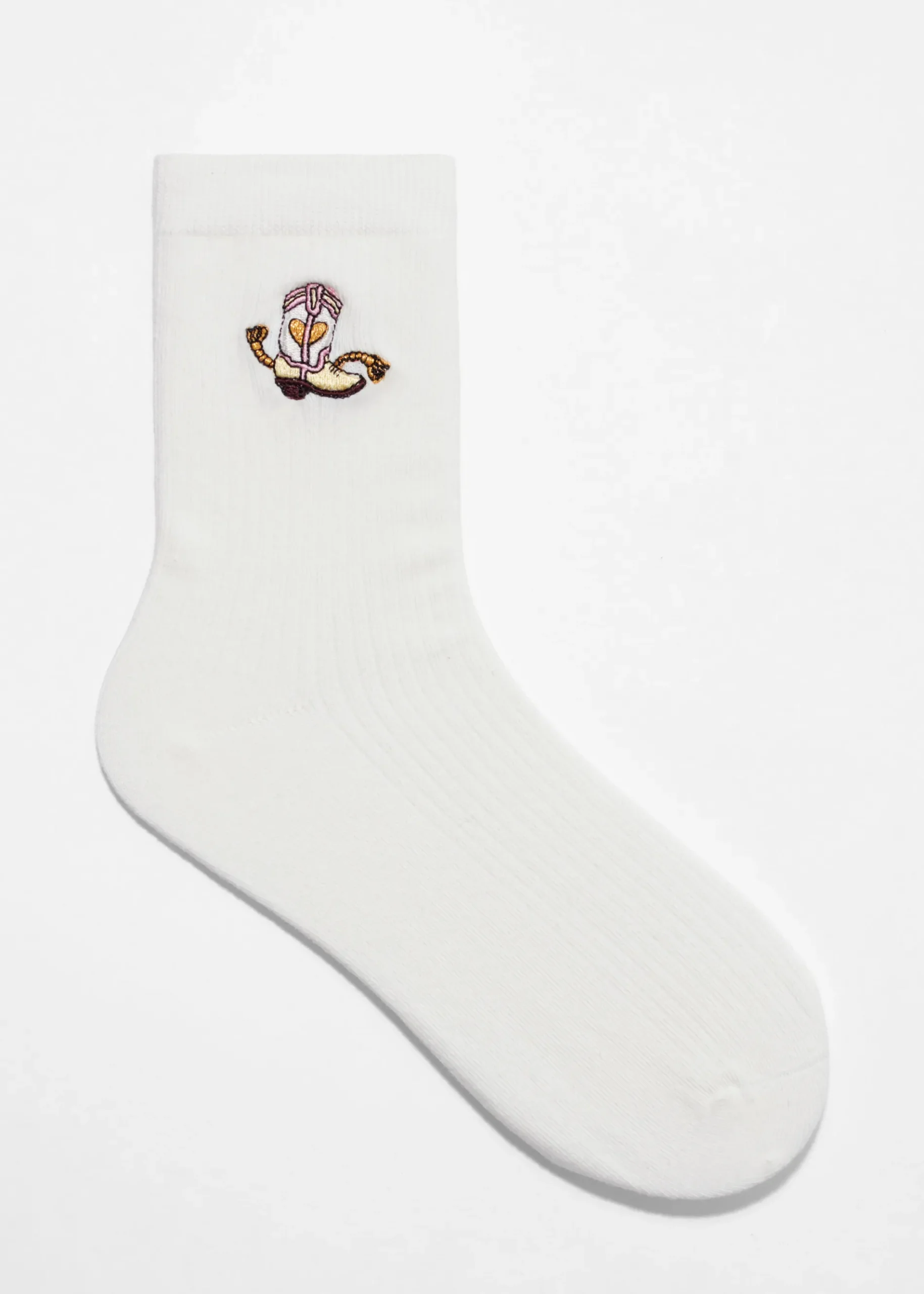 & Other Stories Socken mit Dinosaurier-Stickerei