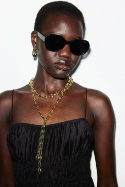 & Other Stories Sonnenbrille mit markantem, rundem Rahmen