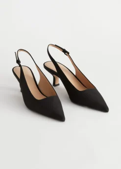 & Other Stories Spitz zulaufende Pumps mit Fersenriemen