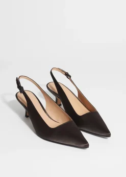 & Other Stories Spitz zulaufende Pumps mit Fersenriemen