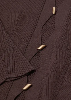 & Other Stories Strickjacke aus Merinowoll-Mix mit Wellenkante
