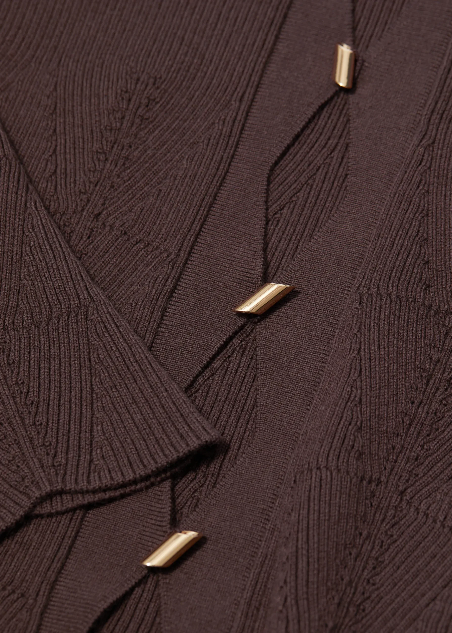 & Other Stories Strickjacke aus Merinowoll-Mix mit Wellenkante