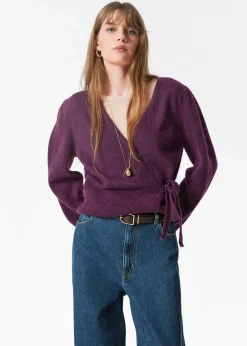 & Other Stories Strickjacke aus Mohair-Mix in Wickeloptik