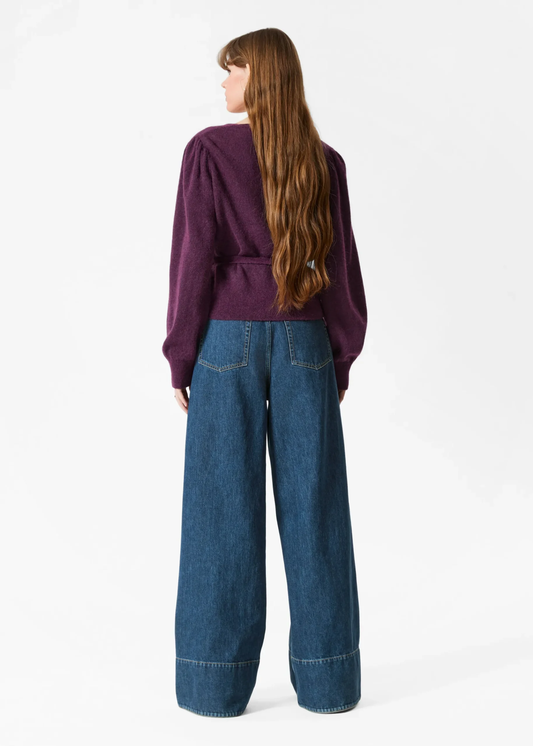 & Other Stories Strickjacke aus Mohair-Mix in Wickeloptik