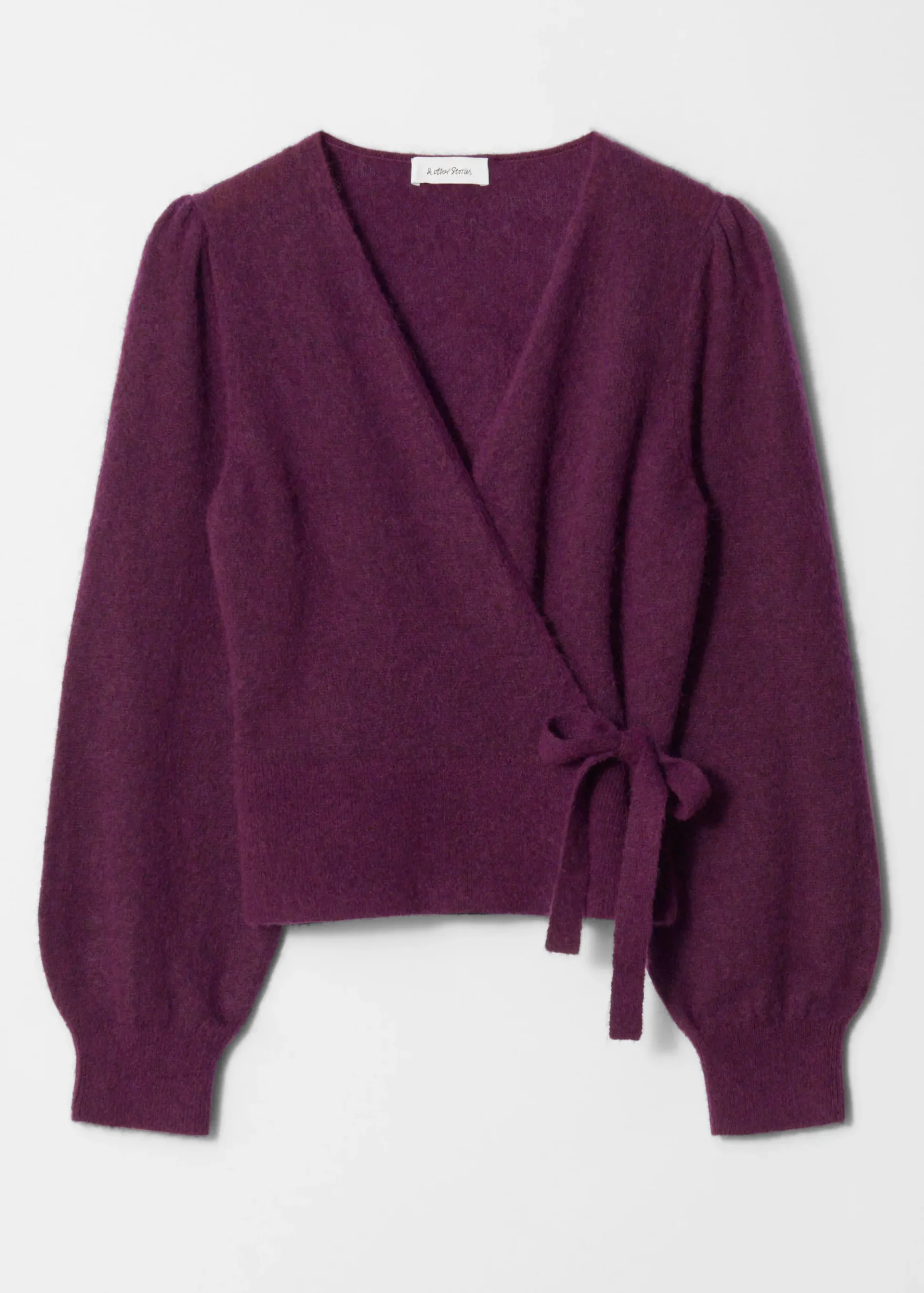 & Other Stories Strickjacke aus Mohair-Mix in Wickeloptik