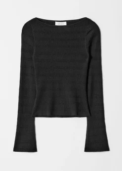 & Other Stories Strickoberteil mit U-Boot-Ausschnitt