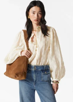 & Other Stories Strukturierte Bluse mit voluminösen Ärmeln