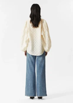 & Other Stories Strukturierte Bluse mit voluminösen Ärmeln