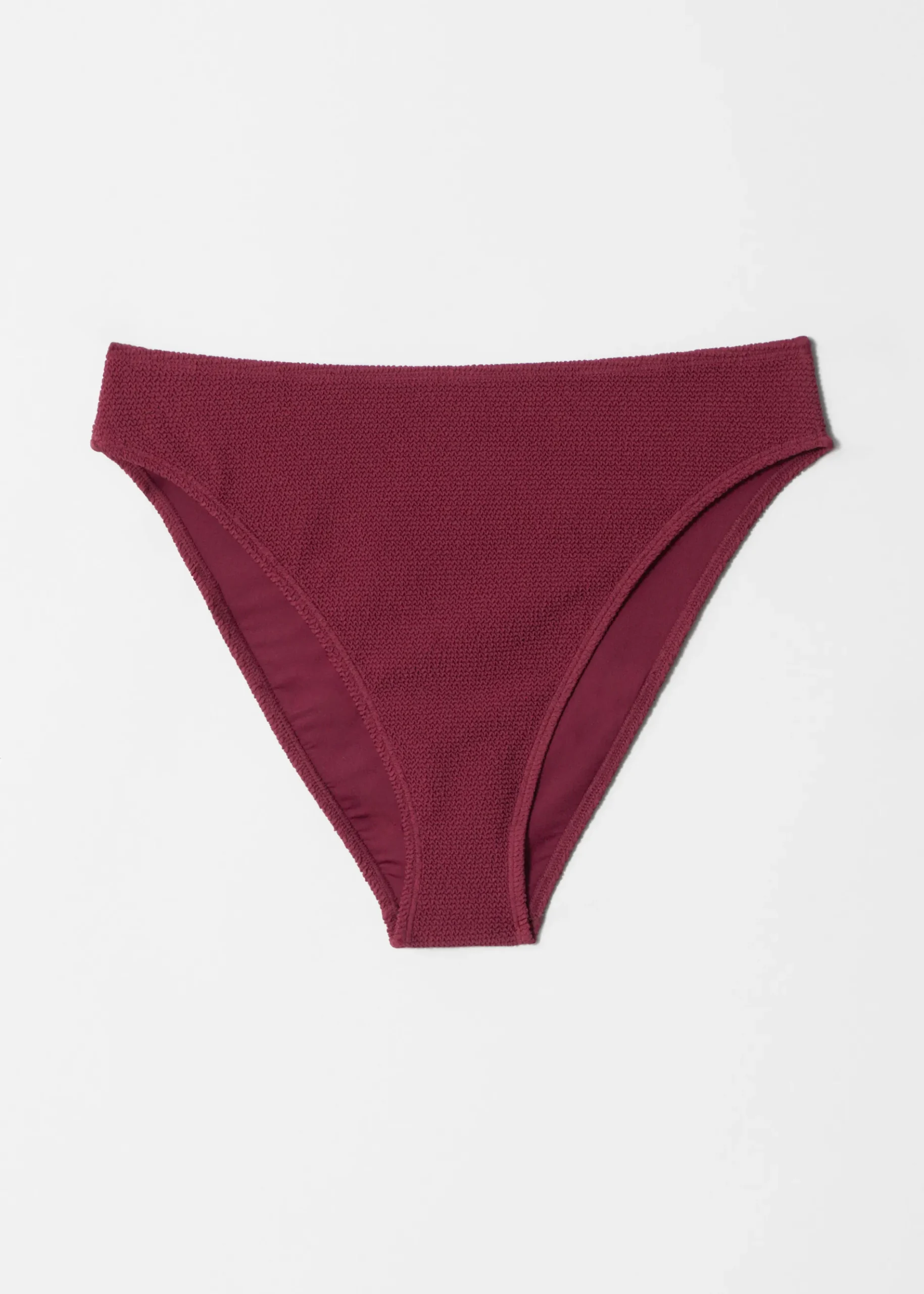 & Other Stories Strukturierte, hoch sitzende Bikinihose
