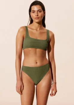 & Other Stories Strukturierte, hoch sitzende Bikinihose
