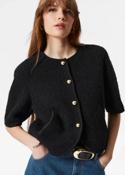 & Other Stories Strukturierte Strickjacke mit kurzen Ärmeln