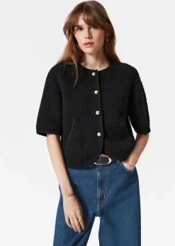 & Other Stories Strukturierte Strickjacke mit kurzen Ärmeln