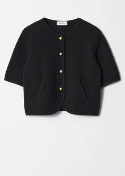 & Other Stories Strukturierte Strickjacke mit kurzen Ärmeln
