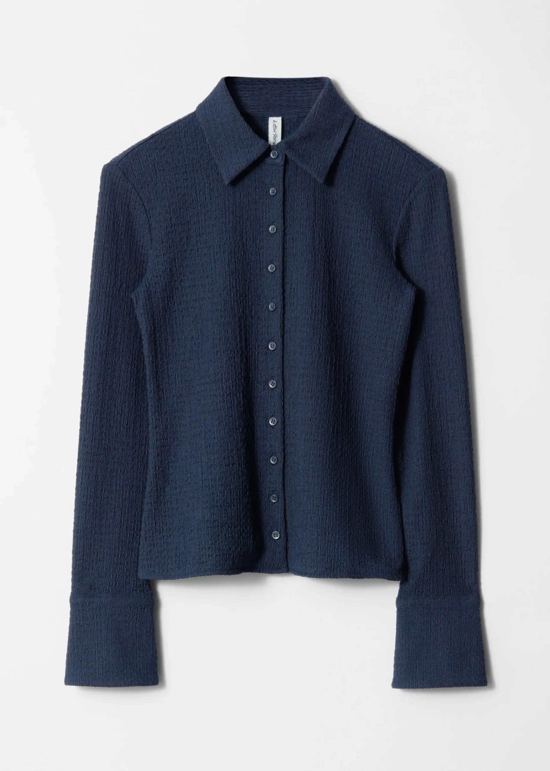 & Other Stories Strukturiertes Poloshirt mit langen Ärmeln