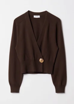 & Other Stories Taillierte Strickjacke in Wickeloptik