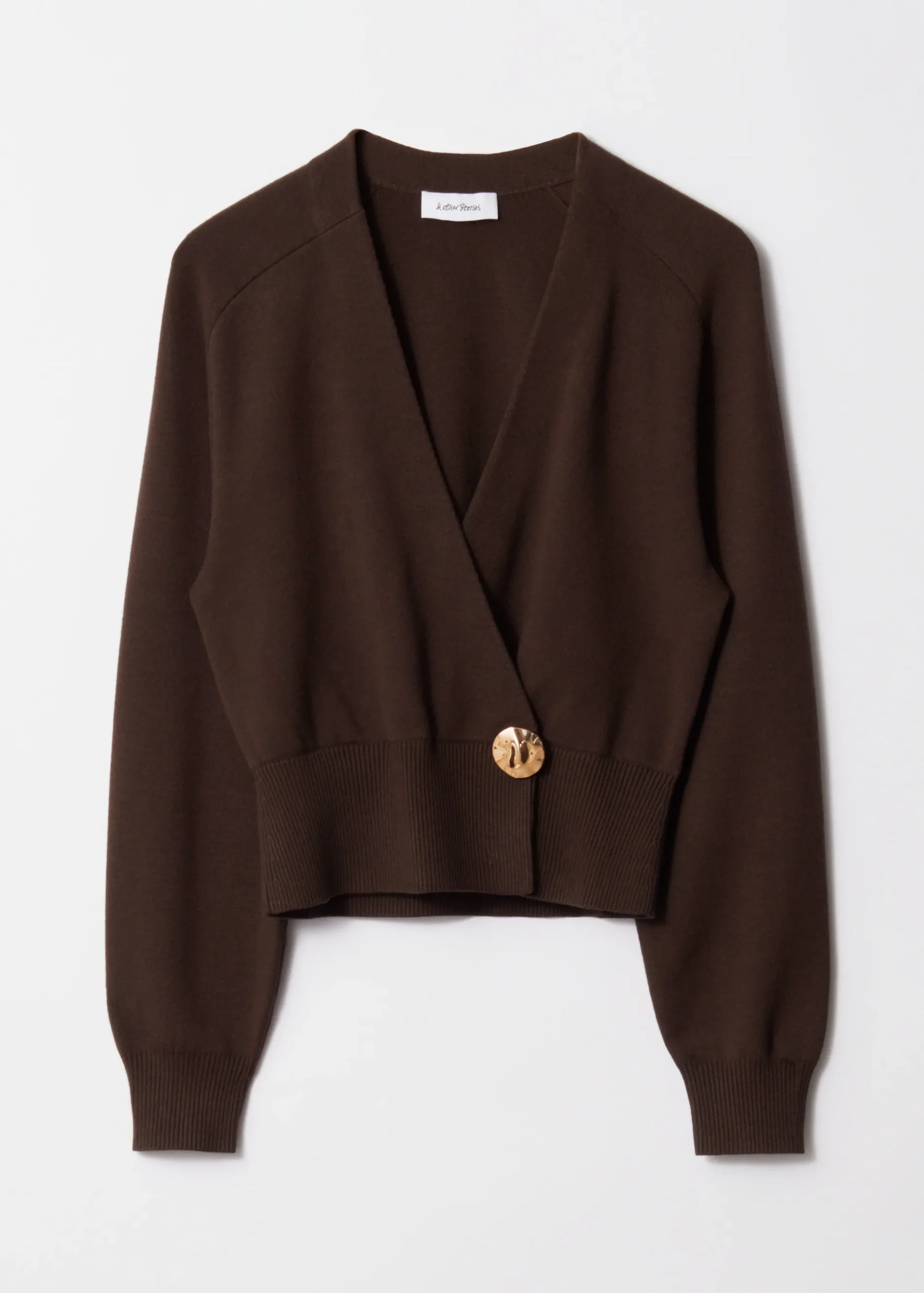 & Other Stories Taillierte Strickjacke in Wickeloptik