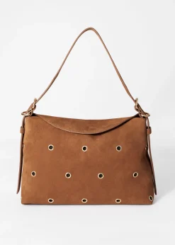 & Other Stories Tasche aus Veloursleder mit Ösen